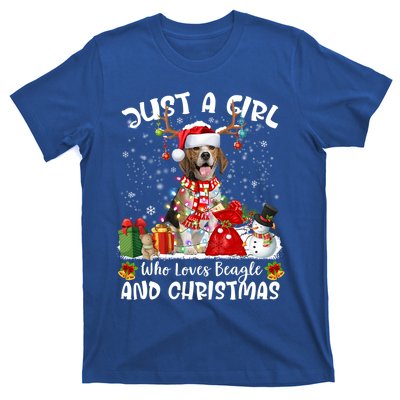 Just A Who Loves Beagles Christmas Gift T-Shirt