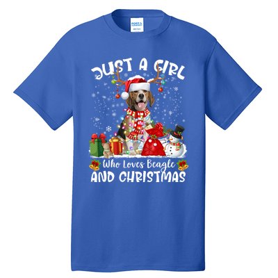 Just A Who Loves Beagles Christmas Gift Tall T-Shirt