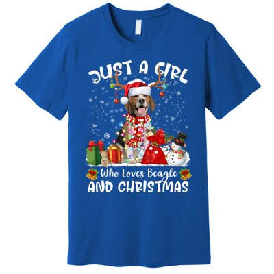 Just A Who Loves Beagles Christmas Gift Premium T-Shirt