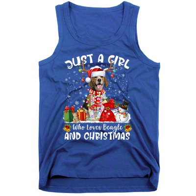 Just A Who Loves Beagles Christmas Gift Tank Top