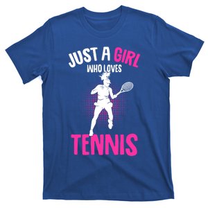 Just A Who Loves Tennis Player Gift T-Shirt