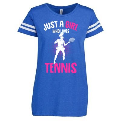 Just A Who Loves Tennis Player Gift Enza Ladies Jersey Football T-Shirt