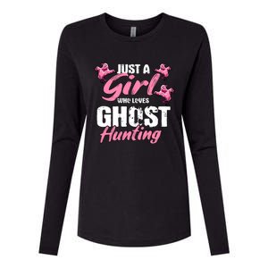 Just A Who Loves Ghost Hunting Gift Ghost Hunting Cool Gift Womens Cotton Relaxed Long Sleeve T-Shirt