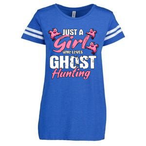 Just A Who Loves Ghost Hunting Gift Ghost Hunting Cool Gift Enza Ladies Jersey Football T-Shirt