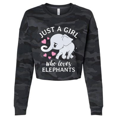 Just A Who Loves Elephants Cropped Pullover Crew