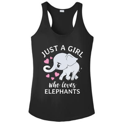 Just A Who Loves Elephants Ladies PosiCharge Competitor Racerback Tank