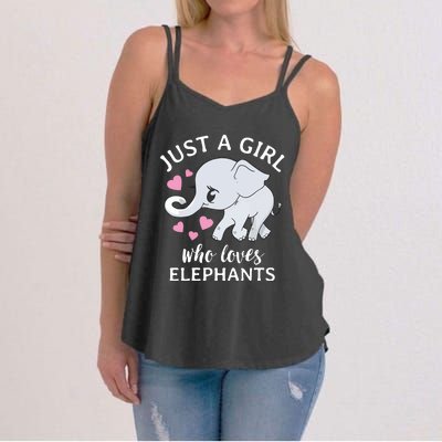 Just A Who Loves Elephants Women's Strappy Tank