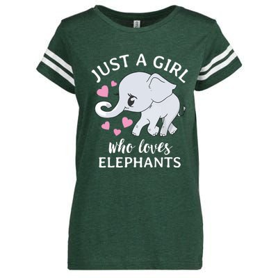 Just A Who Loves Elephants Enza Ladies Jersey Football T-Shirt