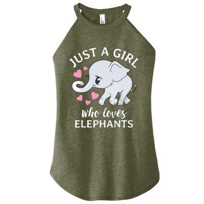 Just A Who Loves Elephants Women's Perfect Tri Rocker Tank