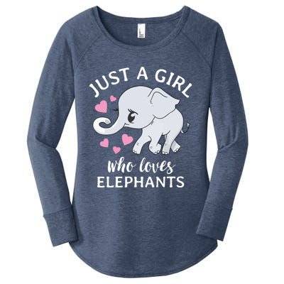 Just A Who Loves Elephants Women's Perfect Tri Tunic Long Sleeve Shirt