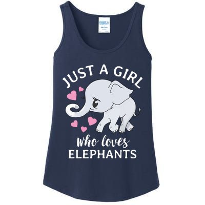 Just A Who Loves Elephants Ladies Essential Tank