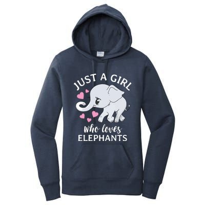 Just A Who Loves Elephants Women's Pullover Hoodie