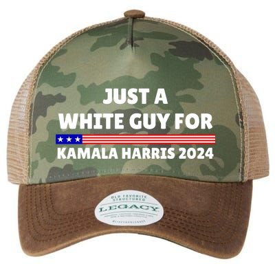 Just A White Guy For Kamala Harris 2024 Legacy Tie Dye Trucker Hat