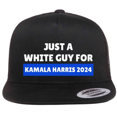 Just A White Guy For Kamala Harris Flatbill Hat