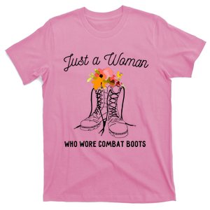 Just A Woman Who Wore Combat Boots T-Shirt