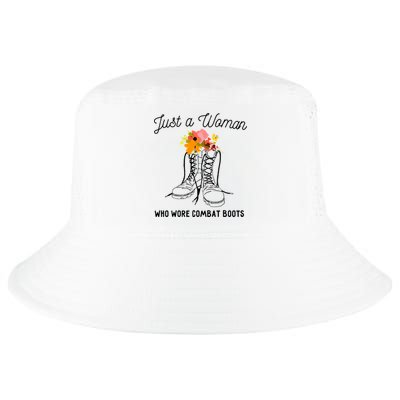Just A Woman Who Wore Combat Boots Cool Comfort Performance Bucket Hat