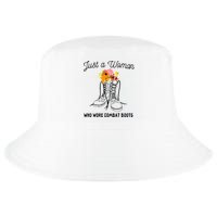 Just A Woman Who Wore Combat Boots Cool Comfort Performance Bucket Hat