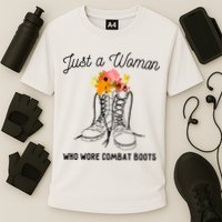 Just A Woman Who Wore Combat Boots Cooling Performance Crew T-Shirt