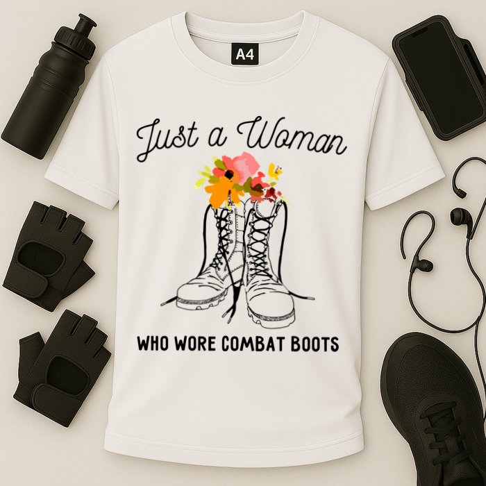 Just A Woman Who Wore Combat Boots Cooling Performance Crew T-Shirt