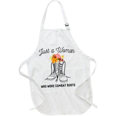 Just A Woman Who Wore Combat Boots Apron