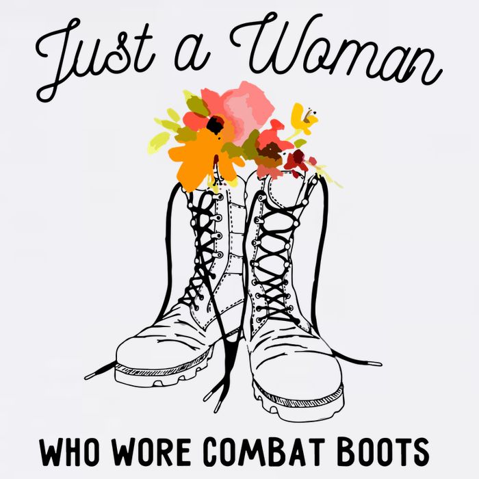 Just A Woman Who Wore Combat Boots Sustainable Bucket Hat
