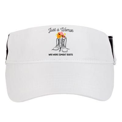 Just A Woman Who Wore Combat Boots Adult Drive Performance Visor
