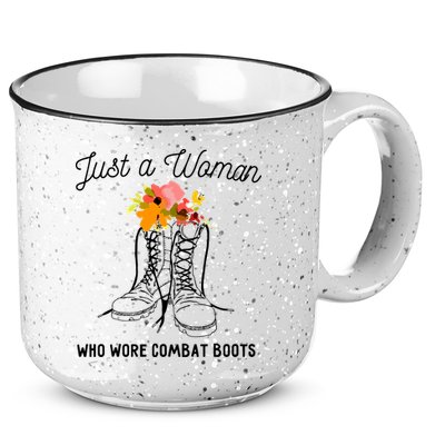 Just A Woman Who Wore Combat Boots 15oz Campfire Ceramic Mug