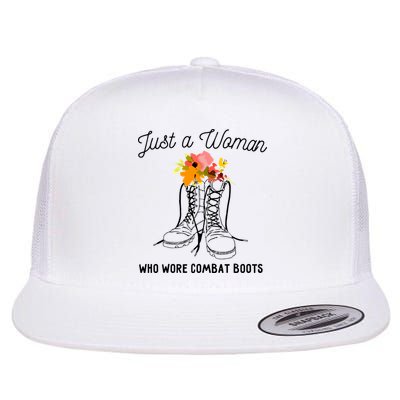 Just A Woman Who Wore Combat Boots Flatbill Hat
