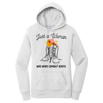 Just A Woman Who Wore Combat Boots Women's Pullover Hoodie