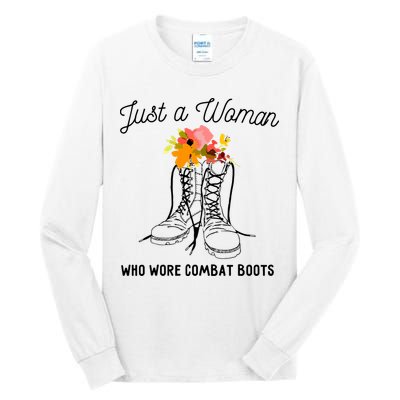 Just A Woman Who Wore Combat Boots Tall Long Sleeve T-Shirt