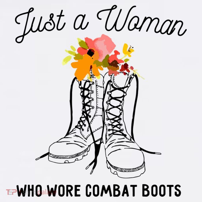 Just A Woman Who Wore Combat Boots Baby Bodysuit