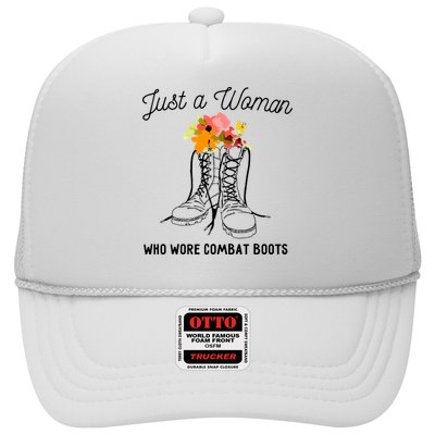 Just A Woman Who Wore Combat Boots Trucker Hat