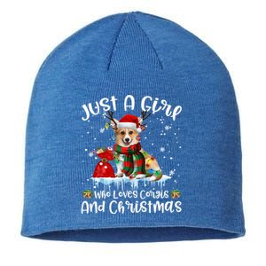 Just A Who Loves Corgi And Christmas Gift Sustainable Beanie