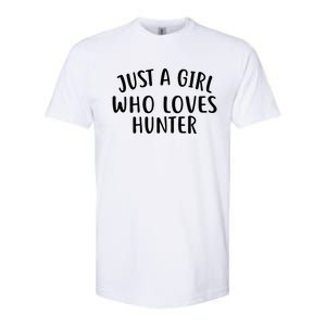 Just A Who Loves Hunter Cute Gift Cute Hunter Gift Softstyle CVC T-Shirt