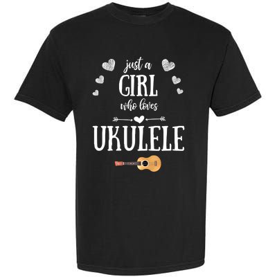 Just A Who Loves Ukulele For Ukulele Player Musician Gift Garment-Dyed Heavyweight T-Shirt