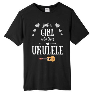 Just A Who Loves Ukulele For Ukulele Player Musician Gift Tall Fusion ChromaSoft Performance T-Shirt