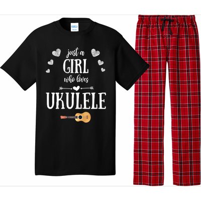 Just A Who Loves Ukulele For Ukulele Player Musician Gift Pajama Set