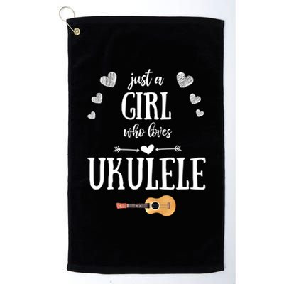 Just A Who Loves Ukulele For Ukulele Player Musician Gift Platinum Collection Golf Towel