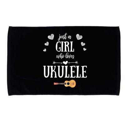 Just A Who Loves Ukulele For Ukulele Player Musician Gift Microfiber Hand Towel