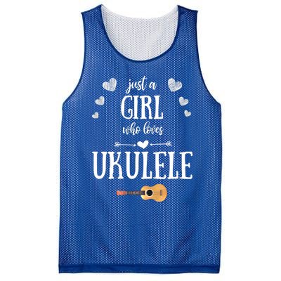 Just A Who Loves Ukulele For Ukulele Player Musician Gift Mesh Reversible Basketball Jersey Tank