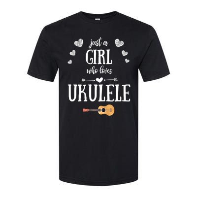 Just A Who Loves Ukulele For Ukulele Player Musician Gift Softstyle CVC T-Shirt