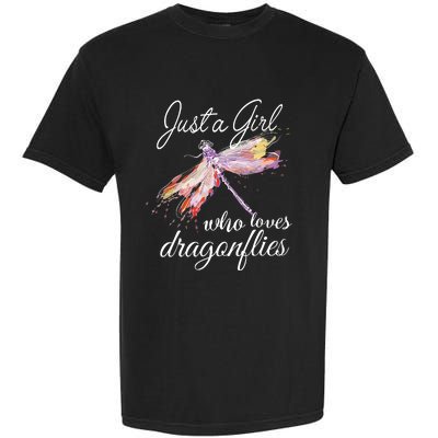 Just A Who Loves Dragonflies Entomologist Gift Garment-Dyed Heavyweight T-Shirt