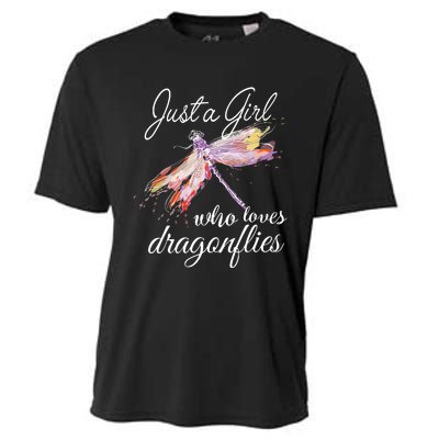 Just A Who Loves Dragonflies Entomologist Gift Cooling Performance Crew T-Shirt