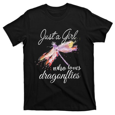 Just A Who Loves Dragonflies Entomologist Gift T-Shirt