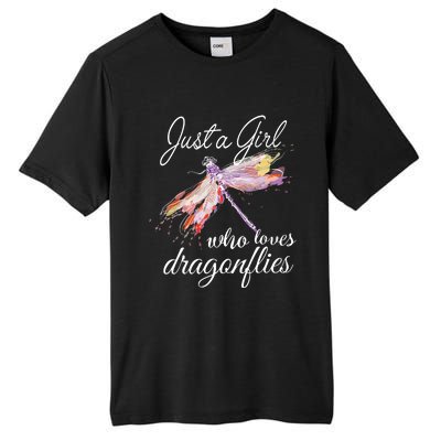 Just A Who Loves Dragonflies Entomologist Gift Tall Fusion ChromaSoft Performance T-Shirt