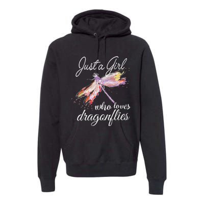 Just A Who Loves Dragonflies Entomologist Gift Premium Hoodie