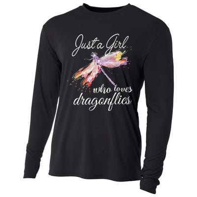 Just A Who Loves Dragonflies Entomologist Gift Cooling Performance Long Sleeve Crew