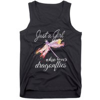 Just A Who Loves Dragonflies Entomologist Gift Tank Top