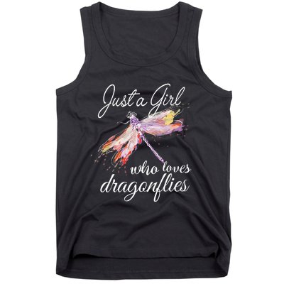 Just A Who Loves Dragonflies Entomologist Gift Tank Top