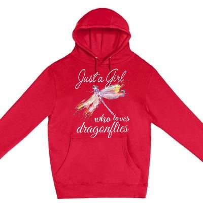 Just A Who Loves Dragonflies Entomologist Gift Premium Pullover Hoodie